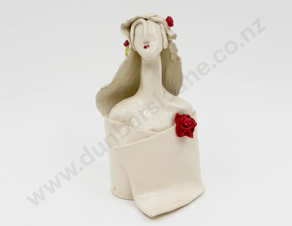 Figural Pottery Bust Image 1++