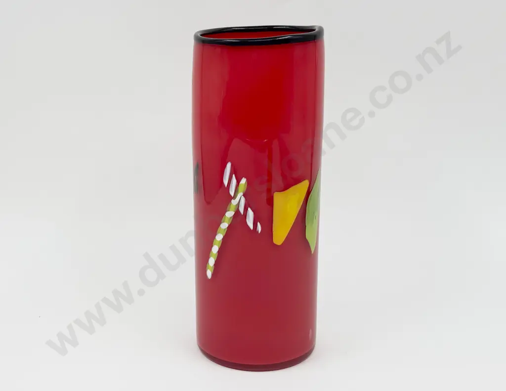 Hoglund "Sydney 2000 Olympic Games" Cylindrical Art Glass Vase Image 1++