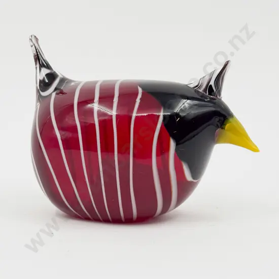 Unsigned Art Glass Bird