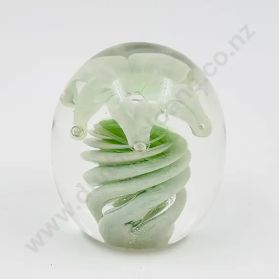 Signed Tony Kneuper Art Glass Paperweight