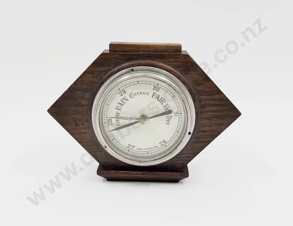 Small Oak Cased Barometer Image 1++