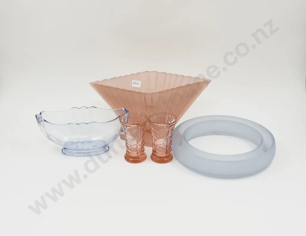 Quantity of Assorted Pressed Glass Ware Image 1++