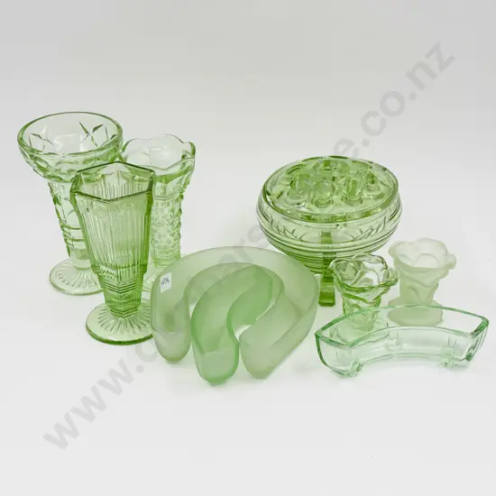 Box of Assorted Pressed Glass Ware