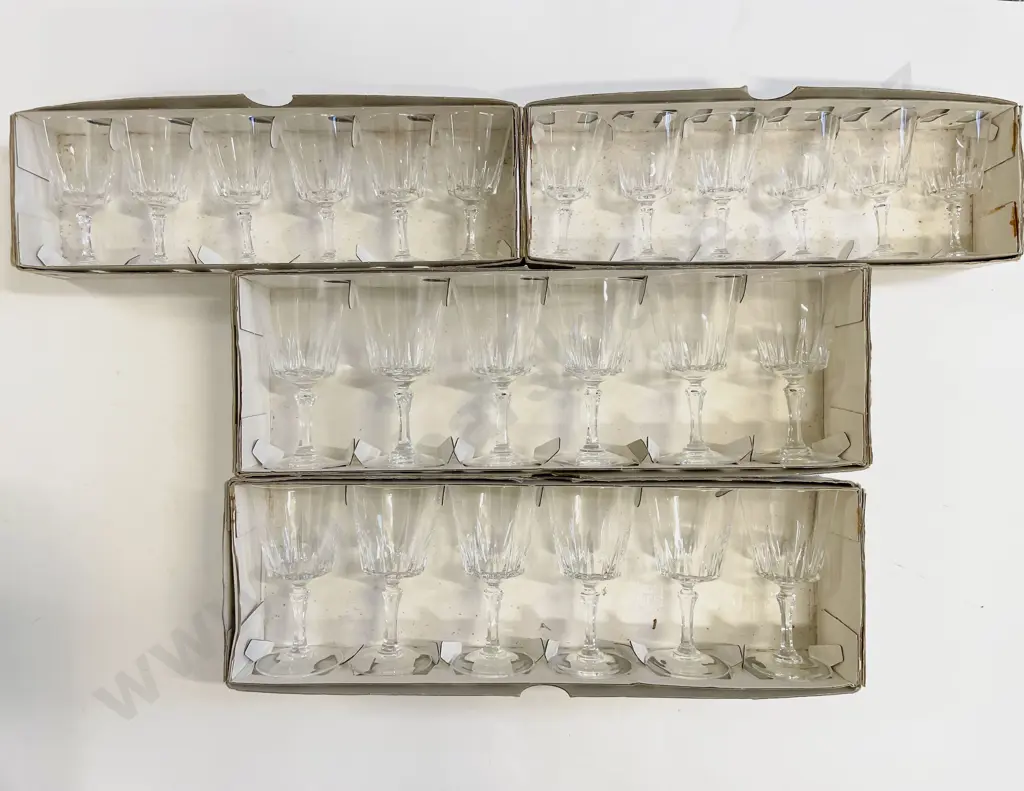 Four Boxed Cristal d' Arques Assorted French Glasses Image 1++