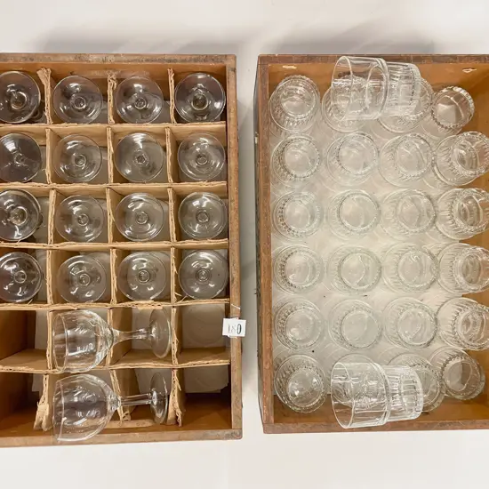 Two Crates of Assorted Glass Ware