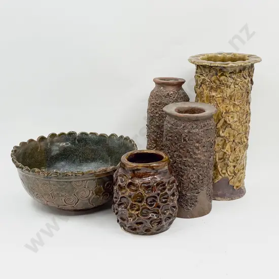 Five Assorted Pieces of NZ Pottery