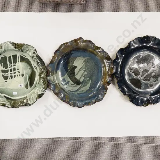 Three Assorted Pottery Chargers