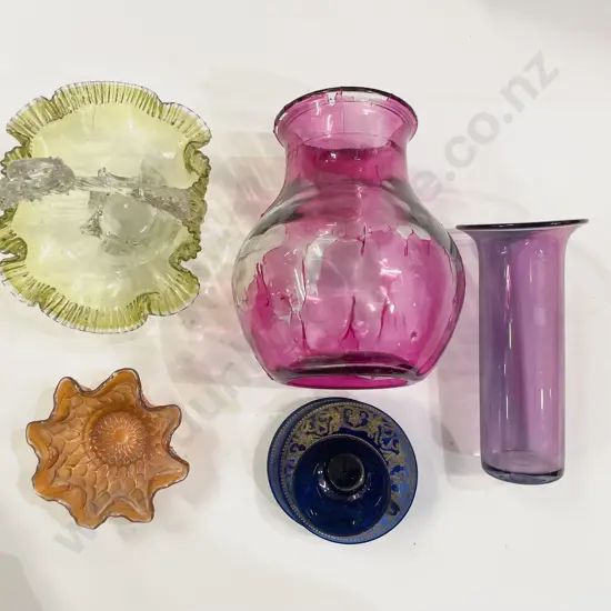 Box of Assorted Art Glass