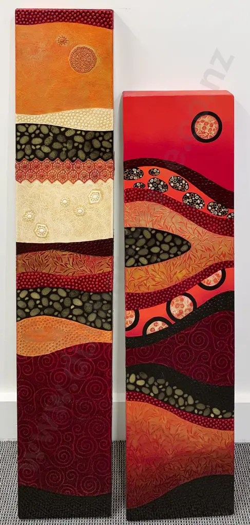 Two Esther Smith Mixed Media on Board Works Image 1++