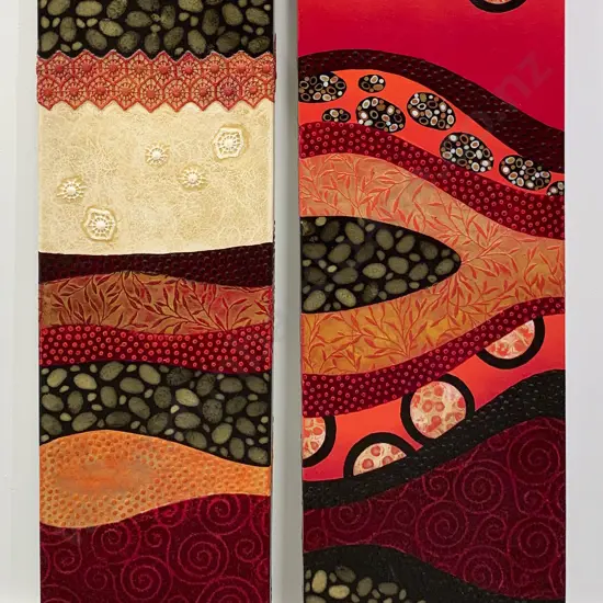 Two Esther Smith Mixed Media on Board Works