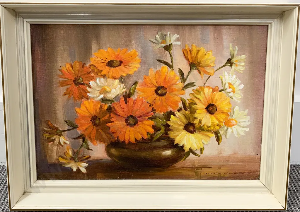 Joan Coleman - Floral Still Life - Oil on Board Image 1++