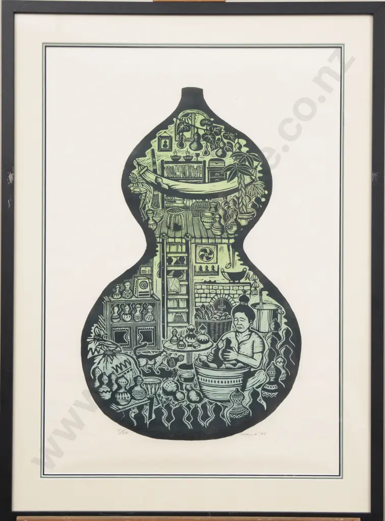 Signed Hana '05 - Domestic Crafting Scene - Ltd Ed Print Image 1++