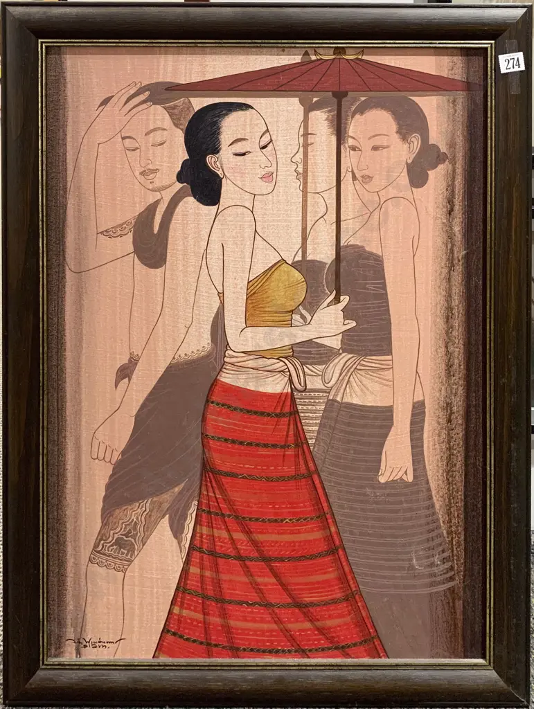 Indistinctly Signed - Thai Figural Study Image 1++