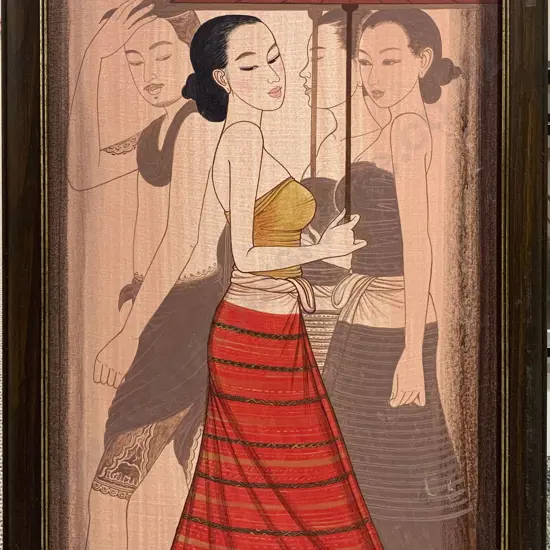 Indistinctly Signed - Thai Figural Study