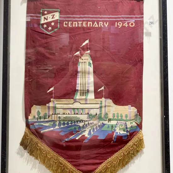 Framed NZ Centenary 1940 Banner