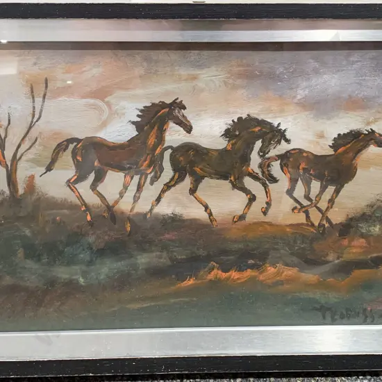 Teo Russo - Horse Study - Oil on Board