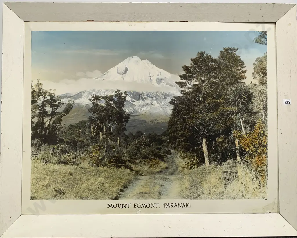 Large Framed Scenic Photographic Print of Mount Egmont Image 1++