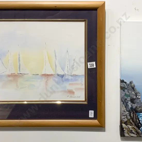 Ken May - "Punakaiki" - Oil on Canvas together with Watercolour