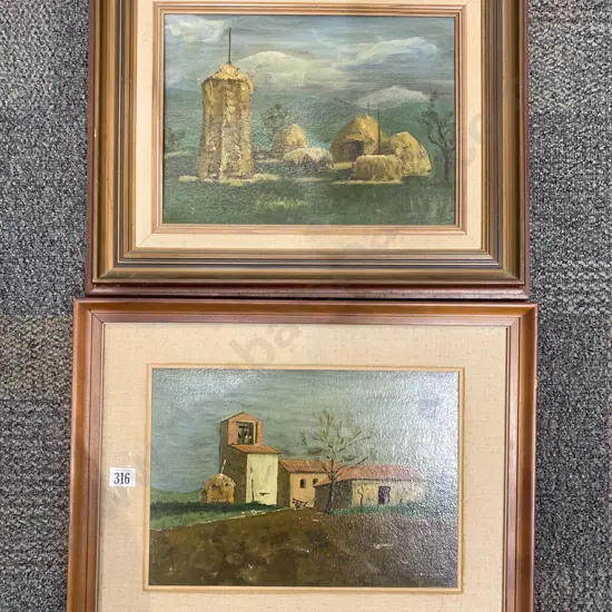 Pair of European Oils