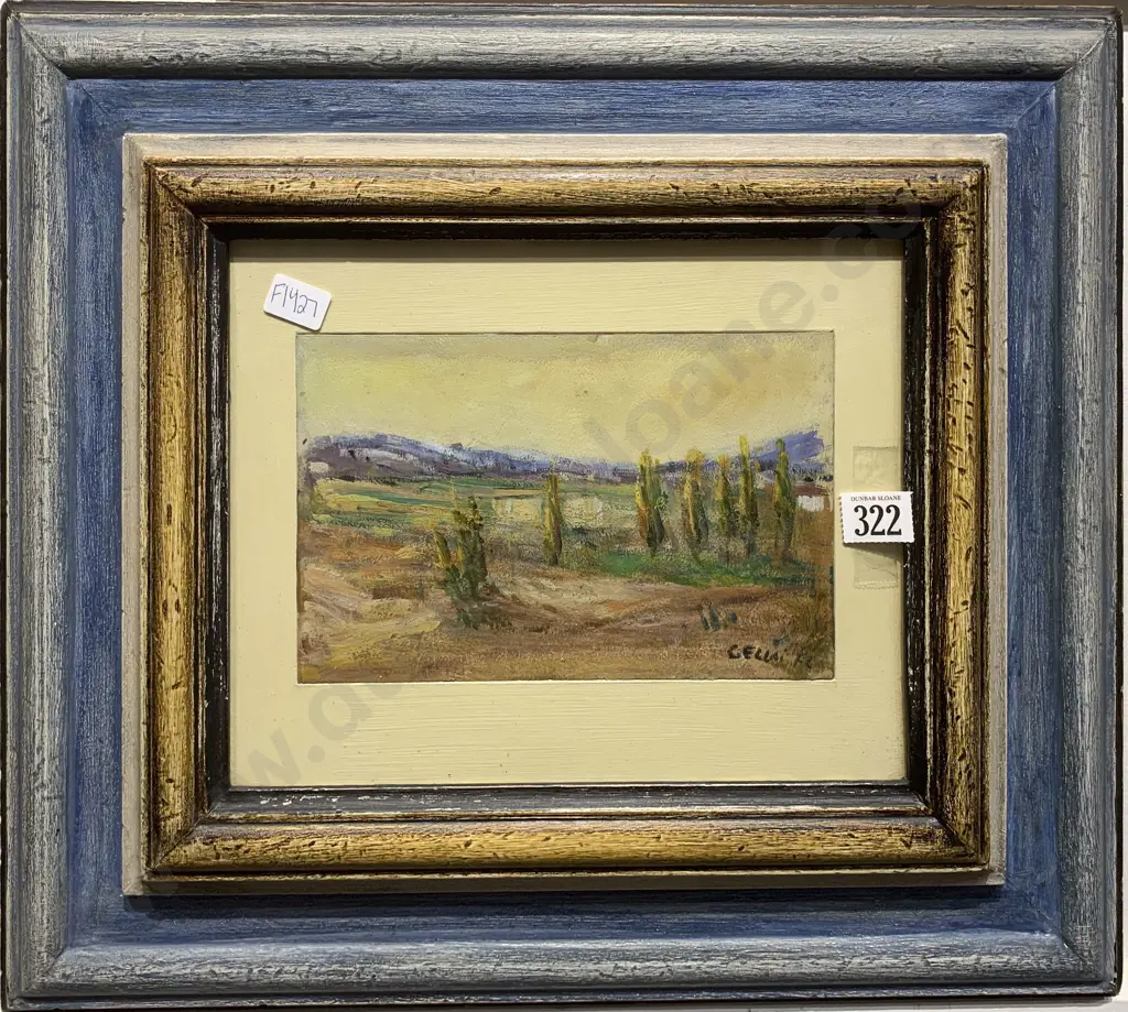 Signed Cellai - Mixed Media Oil Landscape Image 1++