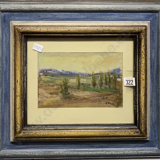 Signed Cellai - Mixed Media Oil Landscape