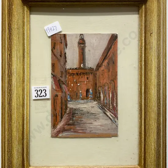 Unsigned - European Street Scene - Oil