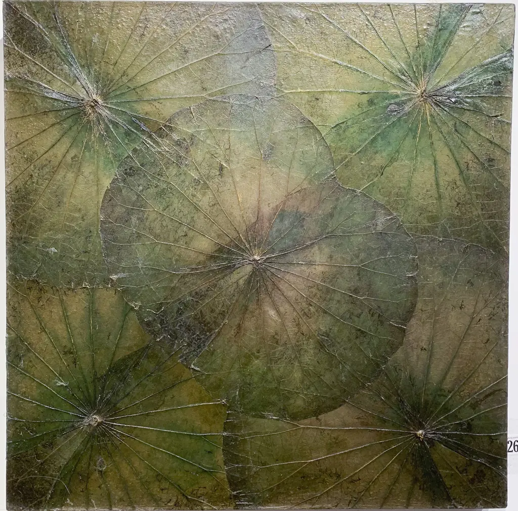 Unsigned - Lily Pad Study - Mixed Media Image 1++