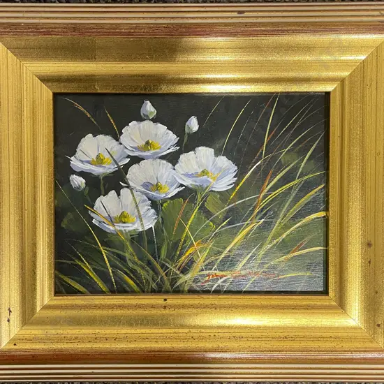 John R. Gatenby - "Mt Cook Lily" - Oil on Board & Other