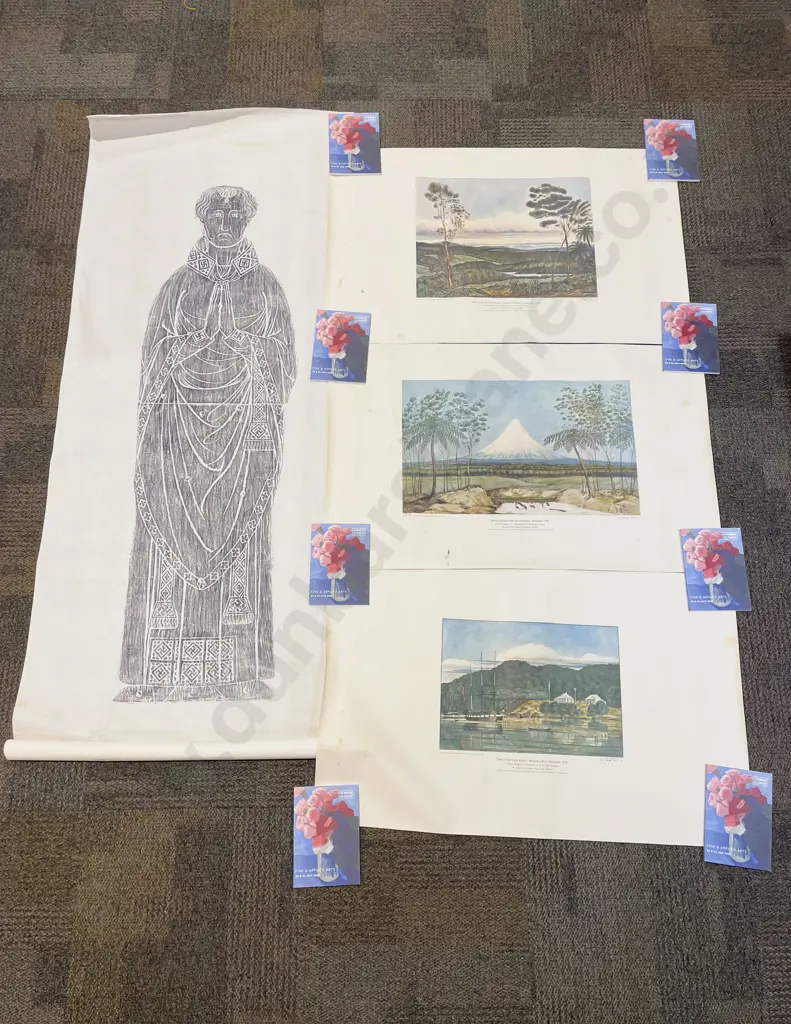 Large Loose Brass Rubbing together with Assorted Turnbull Library Prints Image 1++