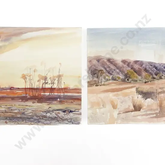 Les Finch (1940 - 2020) - Two Watercolours (Unframed)