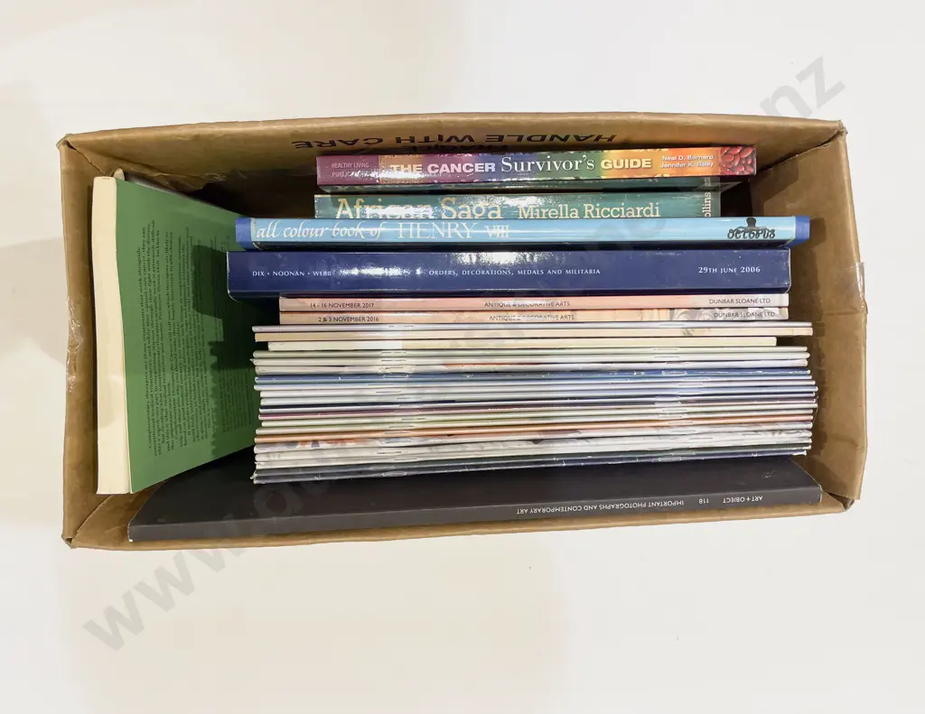Box of Assorted Books incl Auction Catalogues Image 1++