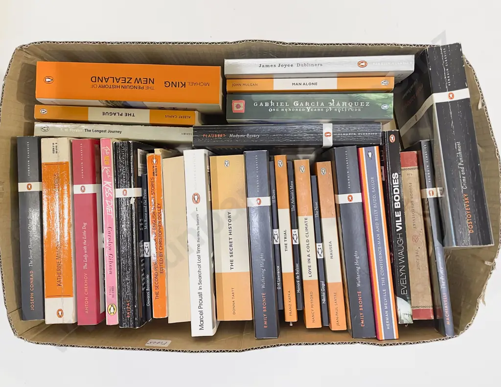 Box Quantity of Mostly Penguin Classics Books Image 1++