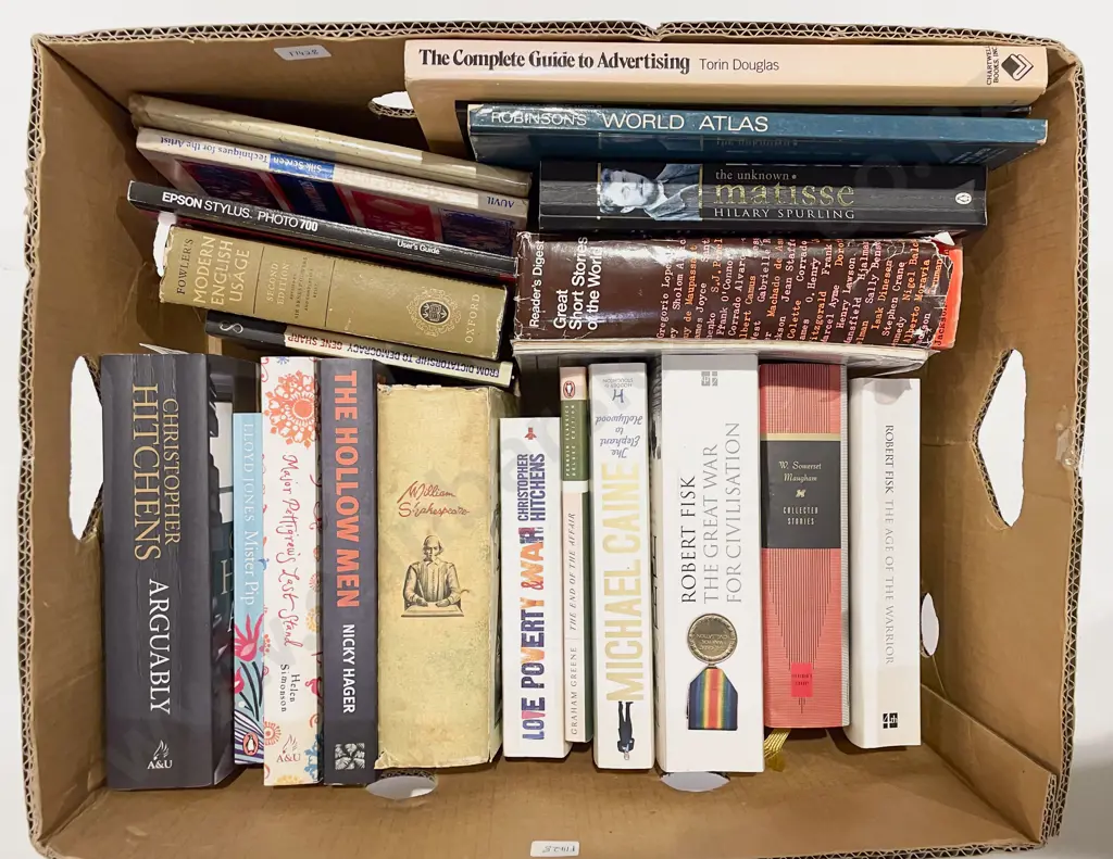 Box of Assorted Books Image 1++