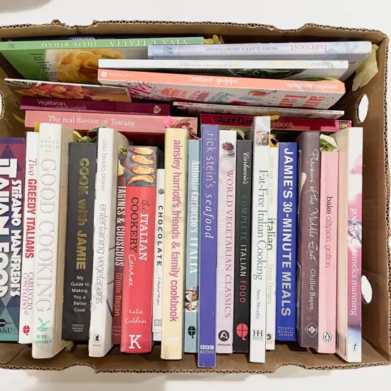 Box of Assorted Cook Books