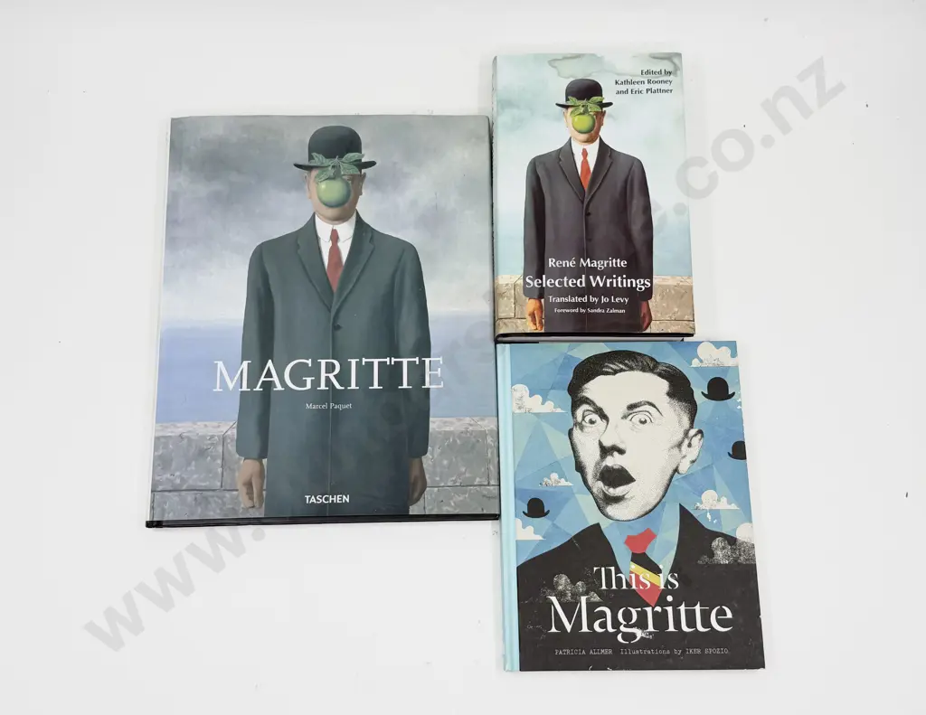 Three Assorted Rene Magritte Reference Books Image 1++
