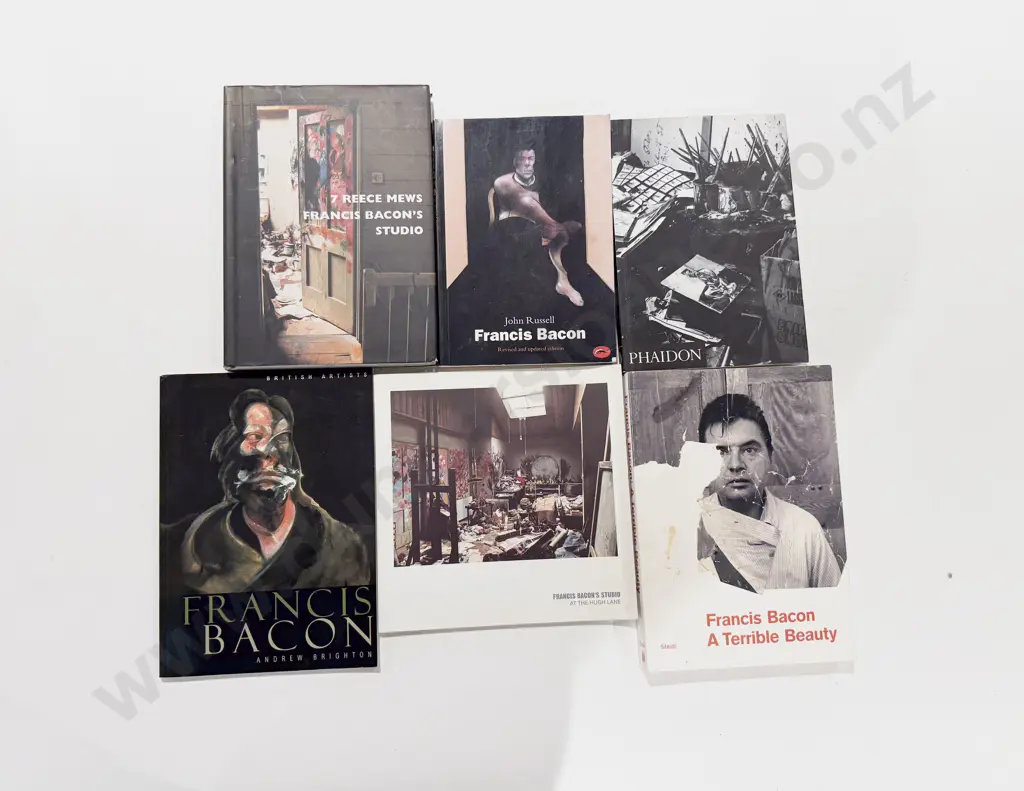Six Assorted Francis Bacon Reference Books Image 1++