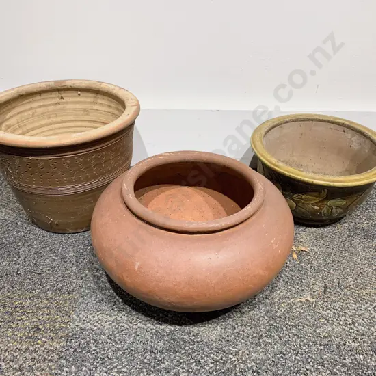 Three Assorted Garden Planters