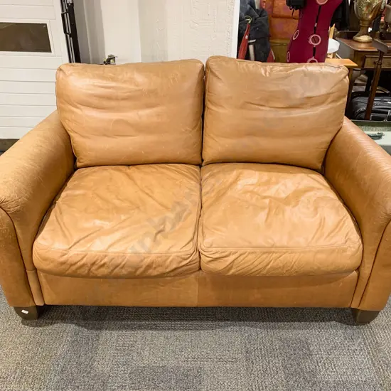 Natuzzi Leather Two Seater Sofa