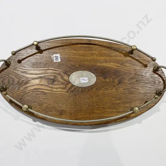 Oval Oak Drinks Tray