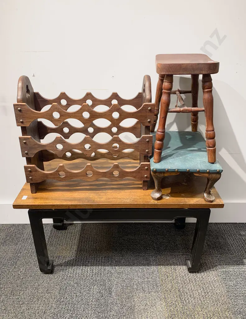 Coffee Table together with Wine Rack & Two Others Image 1++