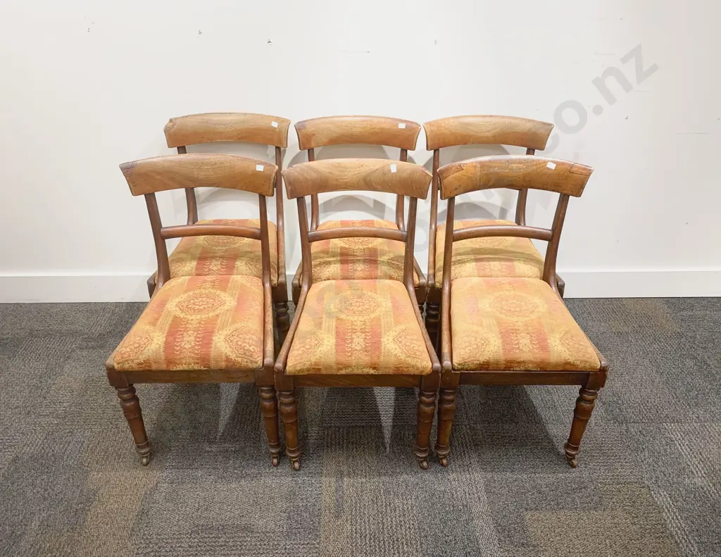 Set of Six Victorian Mahogany Dining Chairs Image 1++