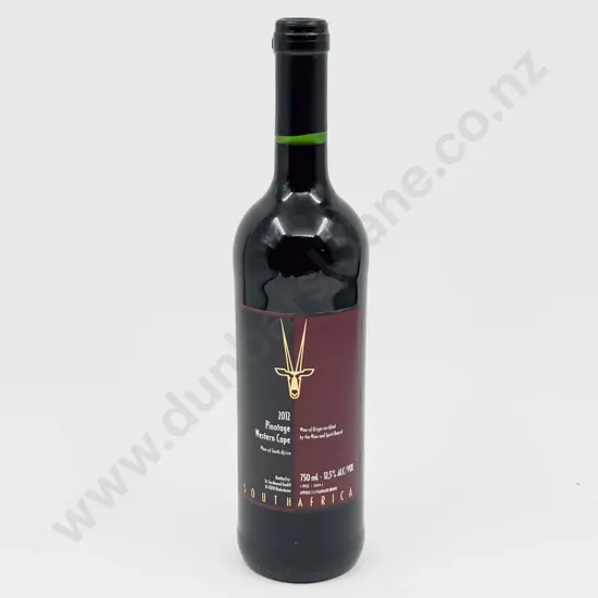 6 Bottles South African 2012 Pinotage Western Cape
