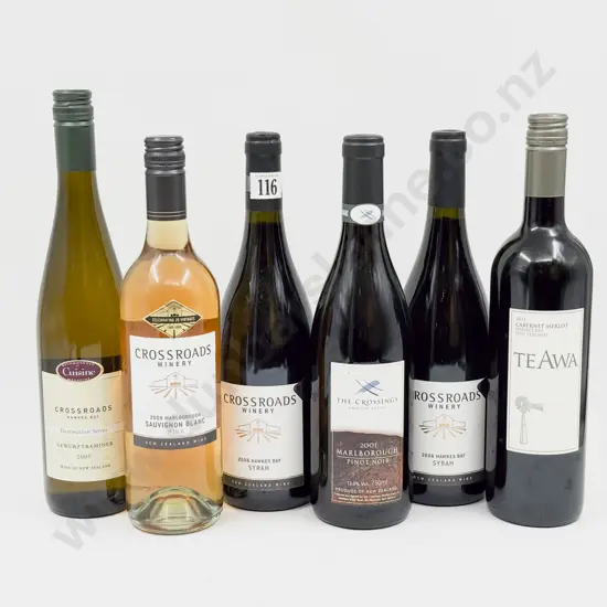 5 Bottles Assorted Crossroads Estate and 1 Te Awa 2011 Cabernet Merlot