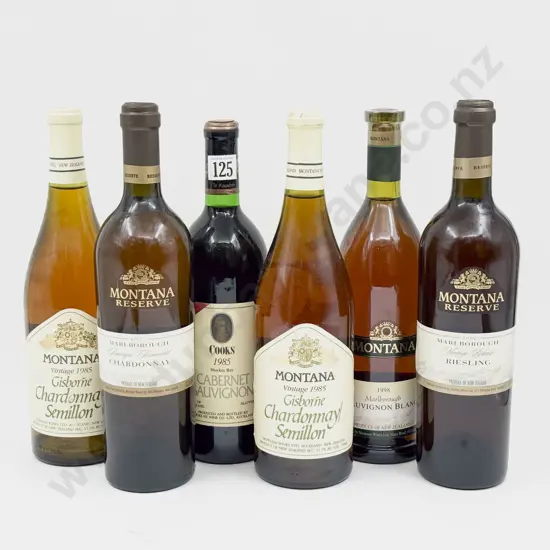 5 Bottles Assorted Montana Estate and 1 Cooks 1985 Cabernet Sauvignon