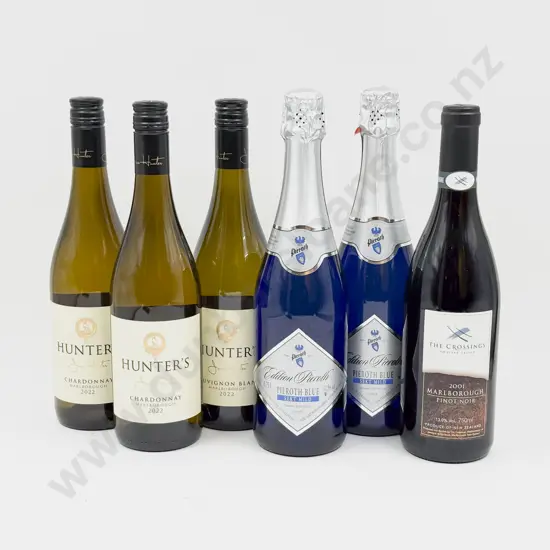 3 Bottles 2022 Hunter's 2 Pieroth and 1 2001 The Crossings Pinot Noir