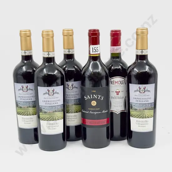 4 Bottles Italian 2018 Travicello Vallagarina Rossa 1 1998 Saints and 1 1997 Marchesi De Frescobaldi