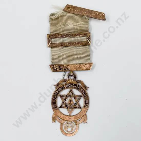 9ct Masonic Medal in Original Box
