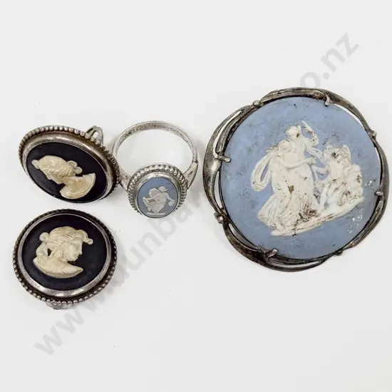 Wedgwood S/S Brooch Earrings & Ring