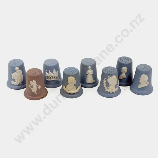 Eight Assorted Wedgwood Thimbles