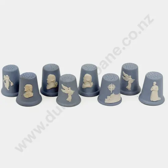 Eight Assorted Wedgwood Thimbles
